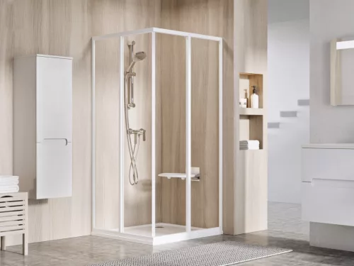 Zuhanykabin, Ravak Supernova SRV2+SRV2 80x80 195 S zuhanykabin fehér+transparent 14V401O2Z1S
