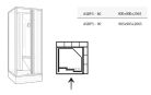 Zuhanybox, Ravak Supernova ASBP3 zuhanybox 90x90 fehér/grape üveggel 83677112ZG