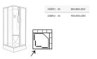 Zuhanybox, Ravak Supernova ASBRV2 zuhanybox 90x90 fehér/átlátszó üveggel 82677112Z1