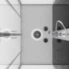 Hidromasszázs zuhanykabin,Sanotechnik New York komplett zuhanykabin fekete hátfal/króm prof. CL23