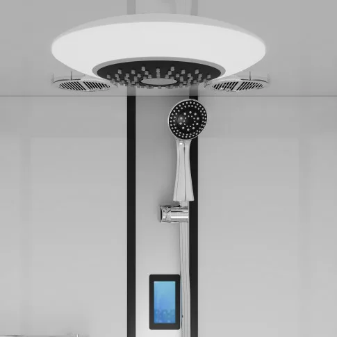 Hidromasszázs zuhanykabin,Sanotechnik New York komplett zuhanykabin fehér hátf./fekete prof.CL23B