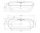 Kád, Sanotechnik Aruba szabadonálló kád 170x75 G9041