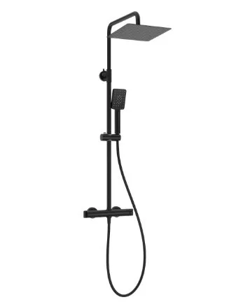 Zuhanyszett, Deante Therm termosztatikus zuhany csapteleppel, fekete NAC_N4HT