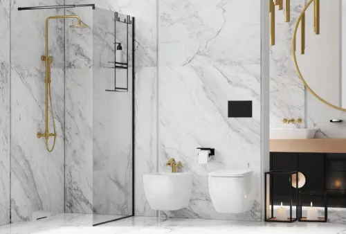 Zuhanyszett, Deante Temisto zuhanyszett zuhany csapteleppel, sárgaréz NAC_M4QT