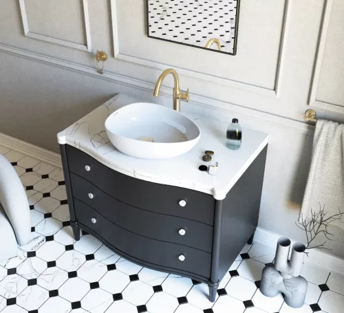 Mosdó csaptelep, Deante Temisto mosdó csaptelep, magas, egykaros, sárgaréz BQT_M20K