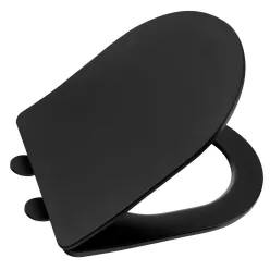   WC tető, Sapho Paco slim soft close wc ülőke, fekete PCS1012B