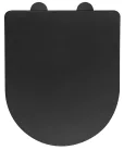 WC tető, Sapho Paco slim soft close wc ülőke, fekete PCS1012B