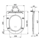 WC tető, Sapho Paco slim soft close wc ülőke, fekete PCS1012B