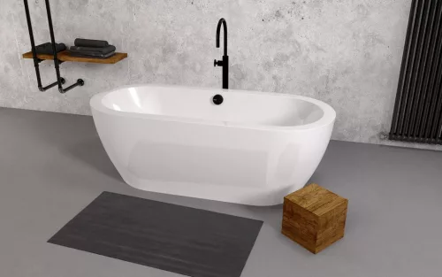 Kád, Sapho Polysan Samira szabadonálló kád 173x78, fehér 68648