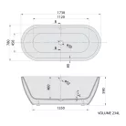 Kád, Sapho Polysan Samira szabadonálló kád 173x78, fehér 68648