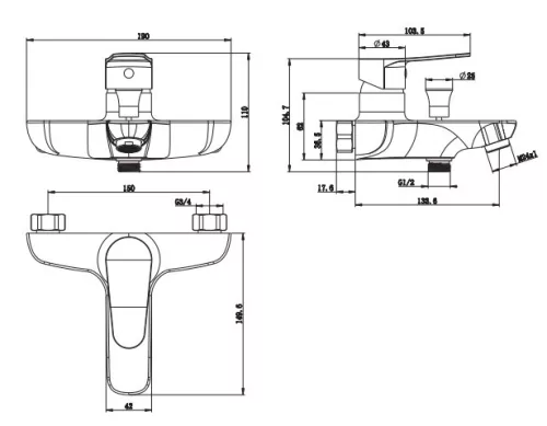 Kádtöltő csaptelep, Mofém Hello kádtöltő csaptelep zuhanyszett nélkül 821212800
