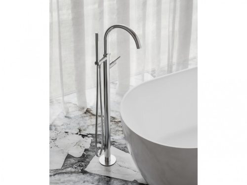Kádtöltő csaptelep,Ravak Espirit padlón álló kádcsaptelep+szett ES 080.00CR.RB07G,Chrome X070499