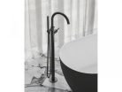 Kádtöltő csaptelep,Ravak Espirit padlón álló kádcsapt.+szett ES 080.20BLM.RB07G,Black M. X070501