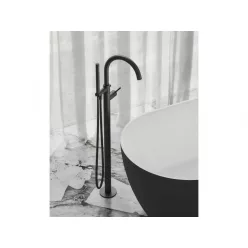   Kádtöltő csaptelep,Ravak Espirit padlón álló kádcsapt.+szett ES 080.20BLM.RB07G,Black M. X070501