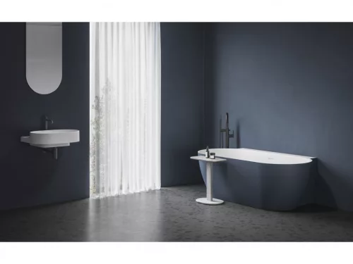 Kádtöltő csaptelep,Ravak Espirit padlón álló kádcsapt.+szett ES 080.20BLM.RB07G,Black M. X070501