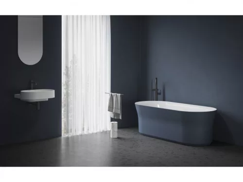 Kádtöltő csaptelep,Ravak Espirit padlón álló kádcsapt.+szett ES 080.20BLM.RB07G,Black M. X070501