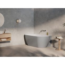   Kád,Ravak Vana Freedom Corner II Tec 175x86 bal,Smoke Grey/fehér, fehér túlfolyóval CC91500000