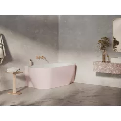   Kád,Ravak Vana Freedom Corner II Tec 175x86 jobb,Alabaster Pink/fehér,fehér túlfolyó CC81600000
