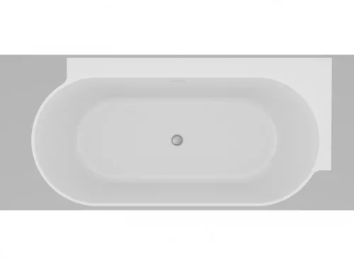 Kád,Ravak Vana Freedom Corner II Tec 175x86 jobb,fehér, króm túlfolyóval CC81000000