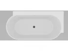 Kád,Ravak Vana Freedom Corner II Tec 175x86 jobb,fekete/fehér, fekete túlfolyóval CC81700000