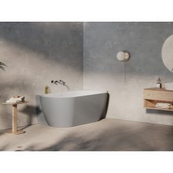   Kád,Ravak Vana Freedom Corner II Tec 175x86 jobb,Smoke Grey/fehér, fehér túlfolyóval CC81500000