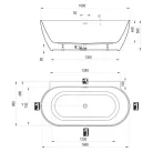 Kád,Ravak Vana Freedom Wall II Tec 170x87,Grey Green/fehér CC71200000