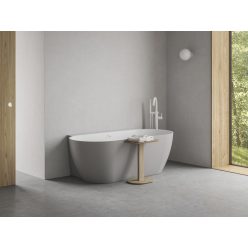   Kád,Ravak Vana Freedom Wall II Tec 170x87,Smoke Grey/fehér, fehér túlfolyóval CC71500000