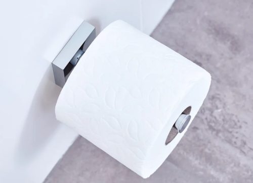 WC papír tartó, Tesa Ekkro tartalék Wc papír tartó, ragasztós rögzítésű, króm