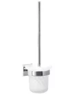 WC kefe tartó, Tesa Ekkro wc-kefe szett, ragasztós rögzítésű, króm