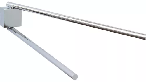 Törölközőtartó, Tesa Ekkro kétkaros törölközőtartó, ragasztós rögzítésű, króm