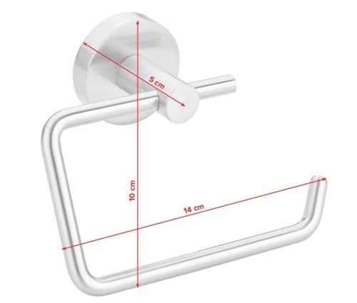 WC papír tartó, Tesa Moon wc papír tartó ragasztós rögzítésű, rozsdamentes acél hatású