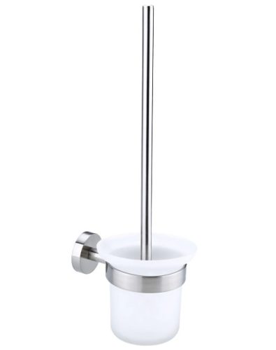 WC kefe tartó, Tesa Moon wc-kefe szett ragasztós rögzítésű, rozsdamentes acél hatású