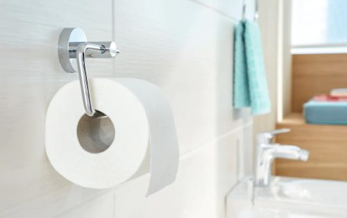 WC papír tartó, Tesa Smooz wc papír tartó ragasztós rögzítésű, króm