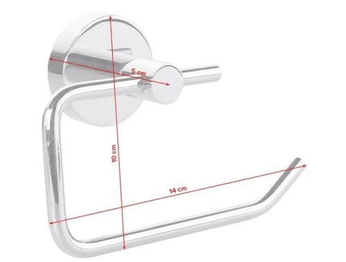WC papír tartó, Tesa Smooz wc papír tartó ragasztós rögzítésű, króm