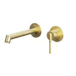   Falba süllyesztett csaptelep, Tboss Rio fali mosdó csaptelep szálcsiszolt arany