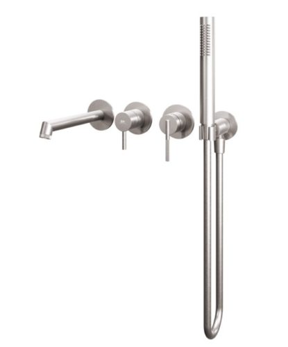 Falba süllyesztett csaptelep, Tboss Rio kádtöltő csaptelep kézizuhannyal szálcsiszolt nikkel