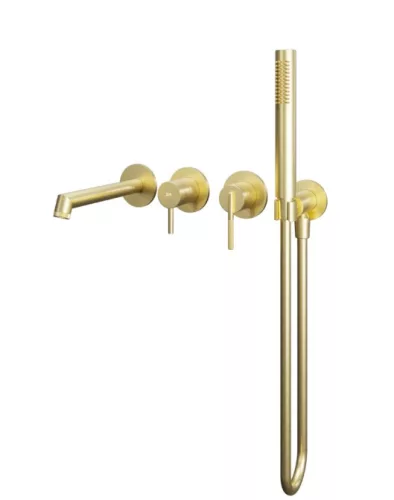 Falba süllyesztett csaptelep, Tboss Rio kádtöltő csaptelep kézizuhannyal szálcsiszolt arany