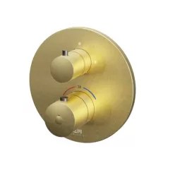   Falba süllyesztett csaptelep, Tboss Rio termosztátos kád/zuhany csaptelep szálcsiszolt arany