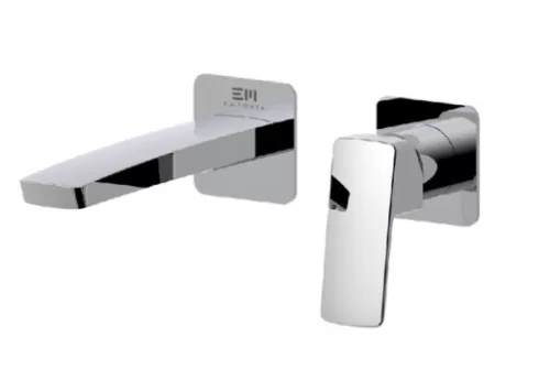 Falba süllyesztett csaptelep, Tboss Teo fali mosdó csaptelep, falsík mögötti egységgel, króm