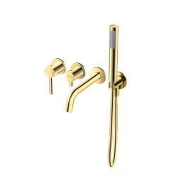   Falba süllyesztett csaptelep, Tboss Fly kádtöltő csaptelep, kézizuhannyal, arany