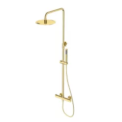   Zuhanyszett, Tboss Fly termosztátos zuhanyoszlop, 2 funkciós, arany
