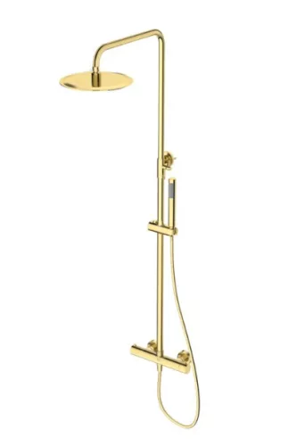 Zuhanyszett, Tboss Fly termosztátos zuhanyoszlop, 2 funkciós, arany