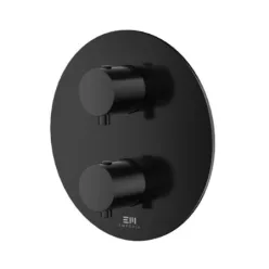   Falba süllyesztett csaptelep, Tboss Fly termosztátos zuhany csaptelep, 2 funkciós, matt fekete