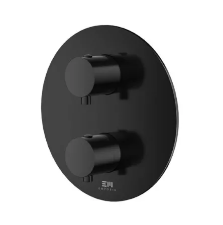 Falba süllyesztett csaptelep, Tboss Fly termosztátos zuhany csaptelep, 2 funkciós, matt fekete