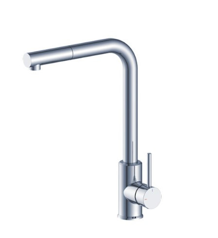 Mosogató csaptelep, Tboss Tauro mosogató csaptelep L-alakú kihúzható zuhanyzóval, króm