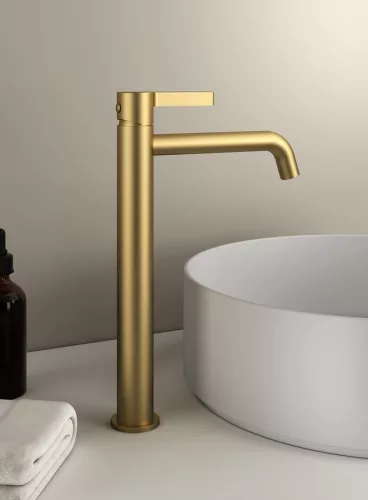 Mosdó csaptelep, Sapho Iconic magasított mosdó csaptelep, matt arany AF006GB