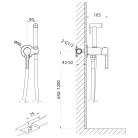 Falba süllyesztett csaptelep, Sapho Iconic csaptelep bidé zuhannyal, króm AF040