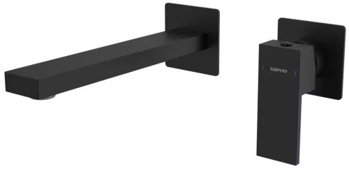 Falba süllyesztett csaptelep, Sapho Cubemix mosdócsaptelep, matt fekete CM008B