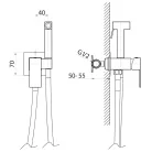 Falba süllyesztett csaptelep, Sapho Cubemix csaptelep bidé zuhannyal, króm CM040
