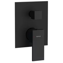   Falba süllyesztett csaptelep,Sapho Cubemix falba süllyesztett csapt.,2 irányú,matt fekete CM042B